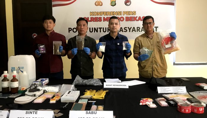 Satresnarkoba Polres Metro Bekasi Berhasil Ungkap Jaringan Narkoba Lintas Daerah