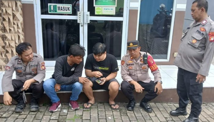Dua Pelaku Dugaan Pemalakan Disertai Intimidasi Terhadap Warga Berhasil Diamankan Personel Polsek Cikut