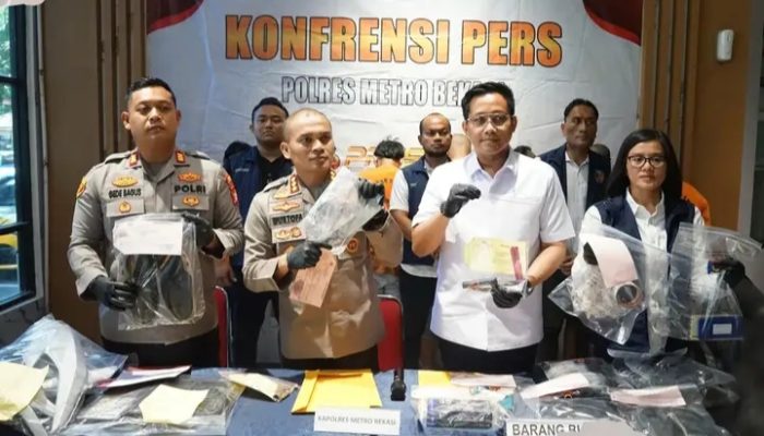 Polres Metro Bekasi Gelar Press Release Ungkap Kasus Pencurian dengan Kekerasan