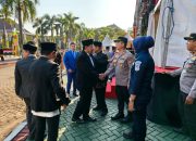 Kapolsek Cikarang Pusat Pimpin Pengamanan Upacara Hari Jadi Kabupaten Bekasi ke-75