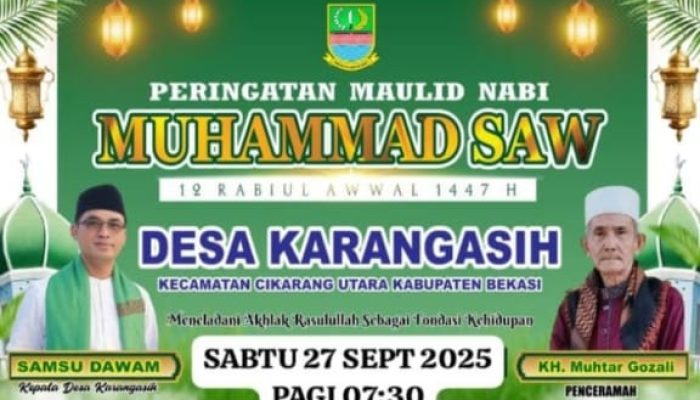 Pemdes Karang Asih Gelar Peringatan Maulid Nabi Muhammad SAW 1447 H