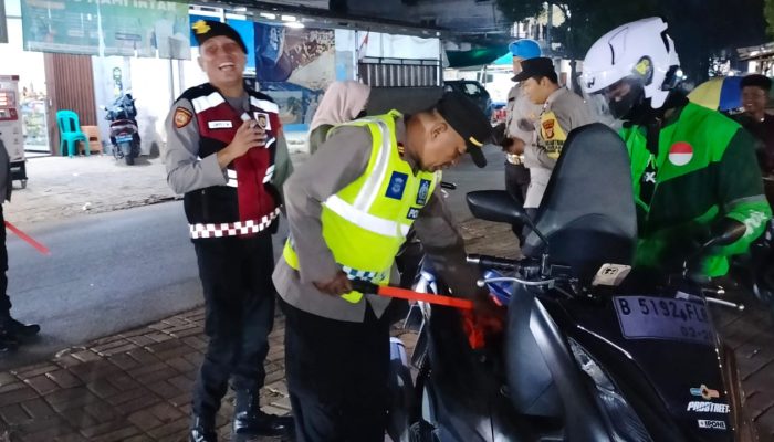 Polsek Serang Baru Gelar Razia Antisipasi Tawuran, Geng Motor, dan Kriminal Jalanan