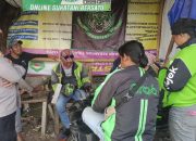 Kapolsek Sukatani Sambangi Pangkalan Ojek Online, Ajak Tetap Jaga Kamtibmas Kondusif