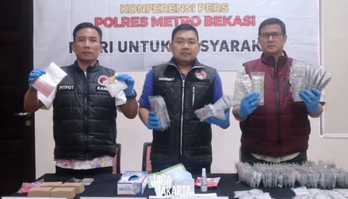 Polres Metro Bekasi Ungkap Kasus Narkotika dan Obat Keras, Amankan 66,65 Gram Sabu dan 45.950 Butir Obat Daftar G