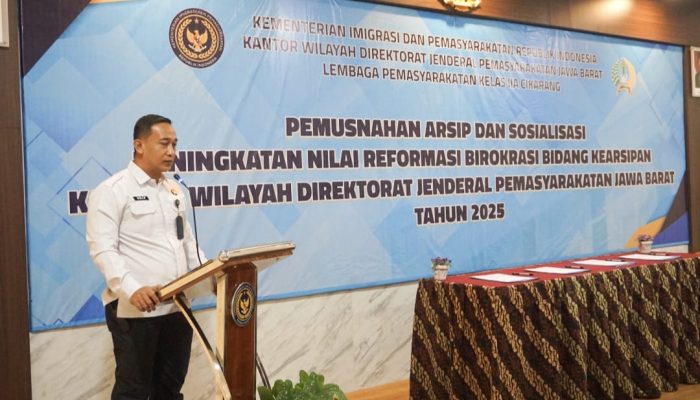 Lapas Cikarang Pimpin Pemusnahan Arsip Serentak UPT PAS Se-Jawa Barat