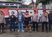 Polsek Pebayuran Polres Metro Bekasi Amankan Kegiatan Nobar The Jakmania Pebayuran