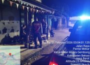 Polsek Muara Gembong Bangunkan Warga Sahur Sekaligus Antisipasi 3C dan Gangguan Kamtibmas