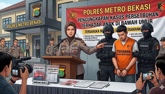 Polres Metro Bekasi Ungkap Kasus Persetubuhan terhadap Anak di Bawah Umur yang Dilakukan Oleh Oknum Pembina Pramuka