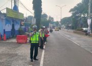 Petugas Pos Pam Pantau Arus Lalin di Kedung Waringin, Kendaraan Pemudik Didominasi Roda Dua Situasi Lalu Lintas Kedung Waringin Terpantau Lancar