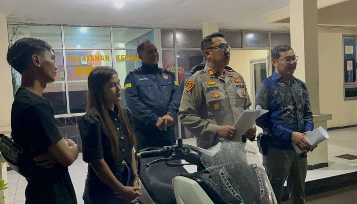 Polsek Sukatani Kembalikan Motor Hasil Curian kepada Pemiliknya