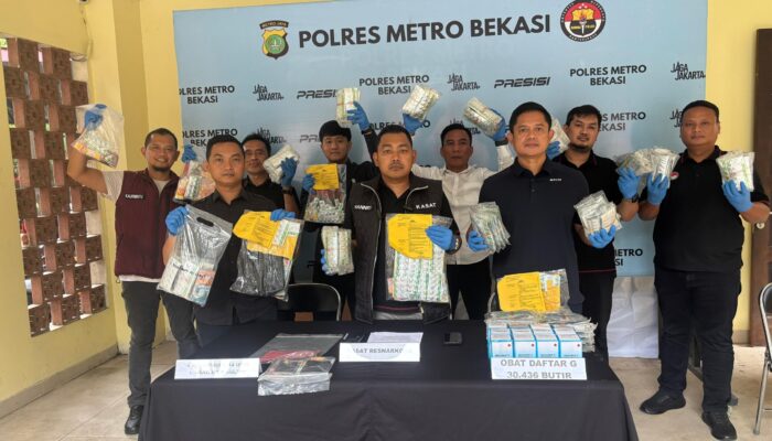 Satresnarkoba Polres Metro Bekasi, Kembali Berantas Peredaran Obat Keras Daftar G Tanpa Izin