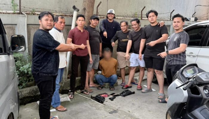 Jatanras Polres Metro Bekasi Serta Unit Reskrim Polsek Sukatani Ringkus Terduga Pelaku Curanmor, Kunci T dan Motor Curian Disita