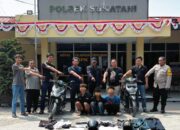 Polsek Sukatani Ringkus Tiga Tersangka Pemerasan Bermodus Begal, Celurit Disita