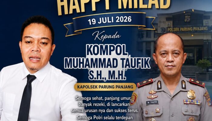 Ketua AKPERSI DPC Kabupaten Bogor Ucapkan Happy Milad kepada Kapolsek Parung Panjang