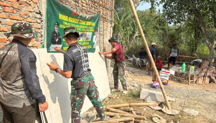 Terus Dikebut TMMD ke-129 , Satgas Percepat Pembangunan Rutilahu di Sasaran 6