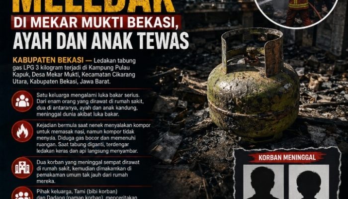 Ledakan Gas LPG 3 Kg di Cikarang Utara: 2 Meninggal Dunia, 4 Luka-Luka