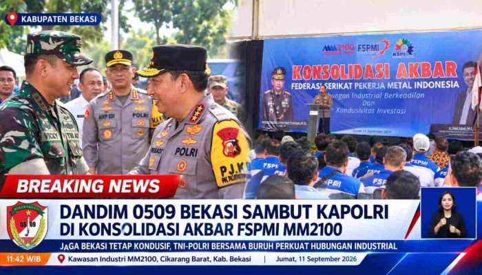 Demi Jaga Bekasi Tetap Kondusif Dandim 0509 Sambut Kapolri Di MM2100