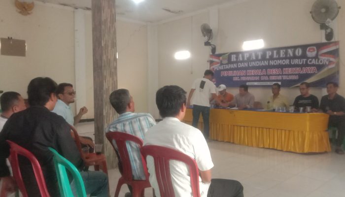 Panitia Pilkades Desa Kertajaya Gelar Rapat Agenda Kampanye Untuk Para Calon Kepala Desa Kertajaya